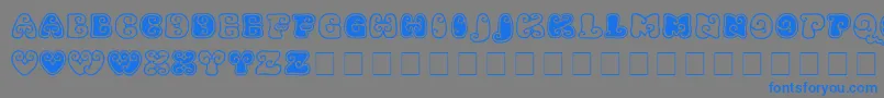 KingthingsKurllie Font – Blue Fonts on Gray Background