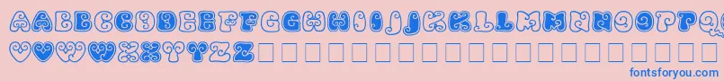 KingthingsKurllie Font – Blue Fonts on Pink Background