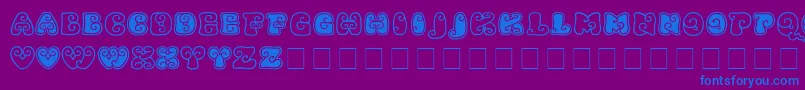 KingthingsKurllie Font – Blue Fonts on Purple Background