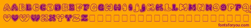 KingthingsKurllie Font – Purple Fonts on Orange Background