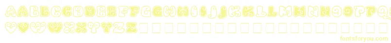 KingthingsKurllie Font – Yellow Fonts on White Background