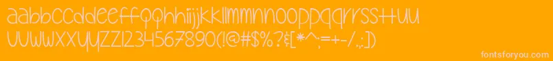 MyOhMy-Schriftart – Rosa Schriften auf orangefarbenem Hintergrund