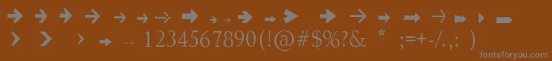 fuente ArrowSymbols1 – Fuentes Grises Sobre Fondo Marrón