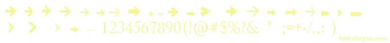 ArrowSymbols1-fontti – keltaiset fontit