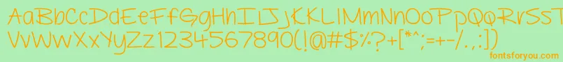 Beautifulflaws Font – Orange Fonts on Green Background