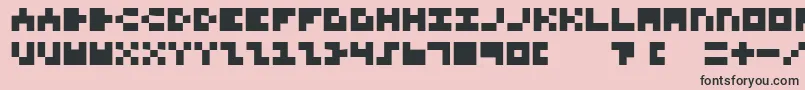 フォント3x3FontForNerds – ピンクの背景に黒い文字