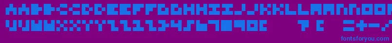 フォント3x3FontForNerds – 紫色の背景に青い文字