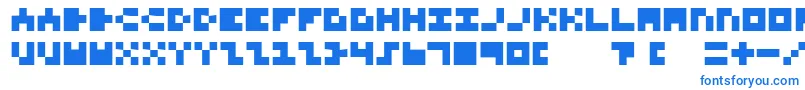 フォント3x3FontForNerds – 白い背景に青い文字