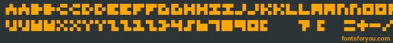 Шрифт 3x3FontForNerds – оранжевые шрифты на чёрном фоне