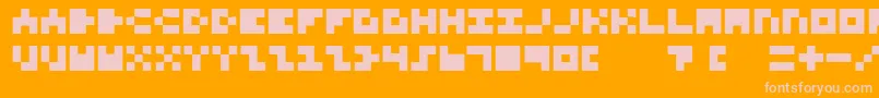 3x3FontForNerds Font – Pink Fonts on Orange Background