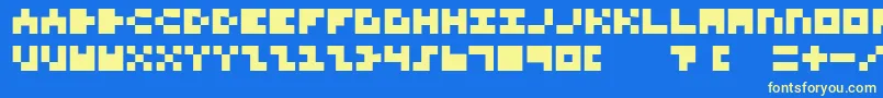 Шрифт 3x3FontForNerds – жёлтые шрифты на синем фоне