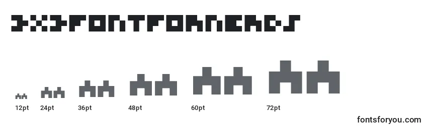 3x3FontForNerds Font Sizes