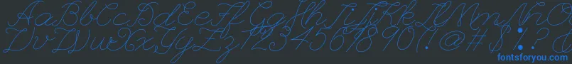fuente Leaguescriptnumberone – Fuentes Azules Sobre Fondo Negro
