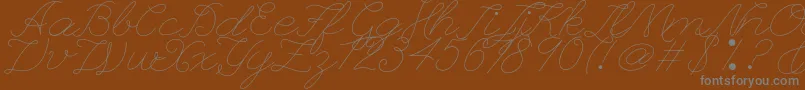 Подробнее о шрифте Leaguescriptnumberone Шрифт Leaguescriptnumberone – серые шрифты на коричневом фоне