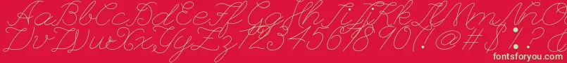 fuente Leaguescriptnumberone – Fuentes Verdes Sobre Fondo Rojo