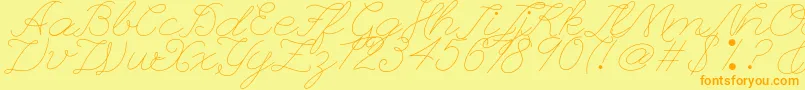 fuente Leaguescriptnumberone – Fuentes Naranjas Sobre Fondo Amarillo