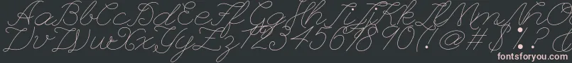 Leaguescriptnumberone Font – Pink Fonts on Black Background