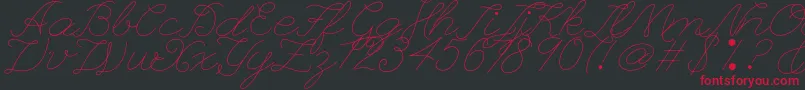 Leaguescriptnumberone-Schriftart – Rote Schriften auf schwarzem Hintergrund