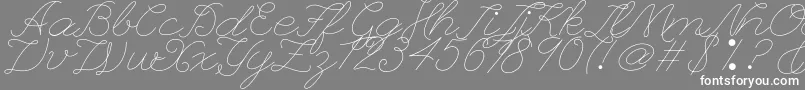 Fonte Leaguescriptnumberone – fontes brancas em um fundo cinza