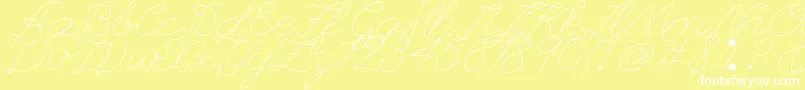 Leaguescriptnumberone Font – White Fonts on Yellow Background