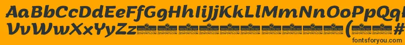 ArturoBolditalicTrial Font – Black Fonts on Orange Background