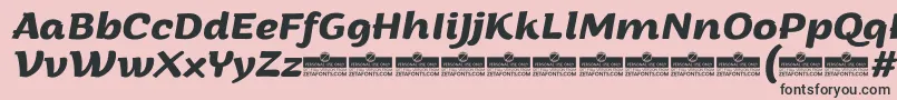 ArturoBolditalicTrial-fontti – mustat fontit vaaleanpunaisella taustalla