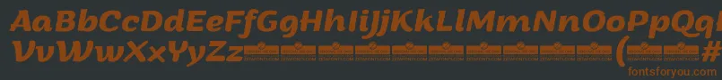 ArturoBolditalicTrial Font – Brown Fonts on Black Background