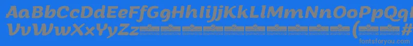 Шрифт ArturoBolditalicTrial – серые шрифты на синем фоне