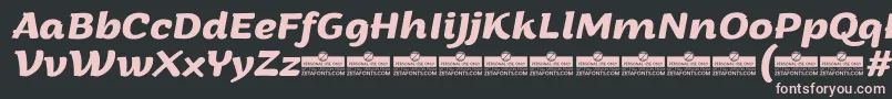 ArturoBolditalicTrial Font – Pink Fonts on Black Background