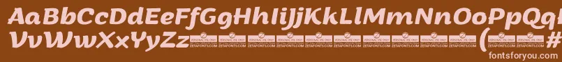 ArturoBolditalicTrial Font – Pink Fonts on Brown Background