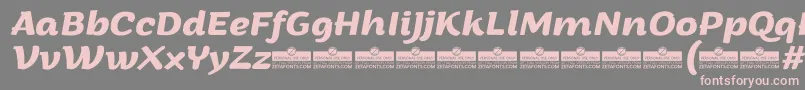 ArturoBolditalicTrial-fontti – vaaleanpunaiset fontit harmaalla taustalla