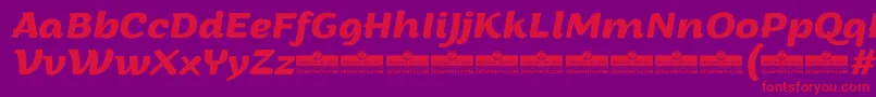 ArturoBolditalicTrial Font – Red Fonts on Purple Background