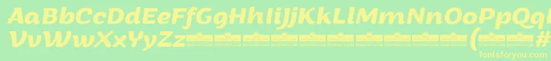 ArturoBolditalicTrial Font – Yellow Fonts on Green Background
