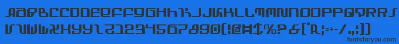 フォントInfinityFormulaCondensed – 黒い文字の青い背景