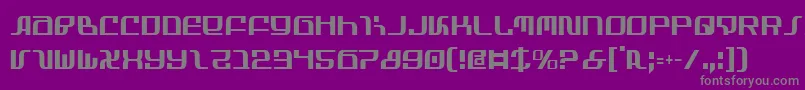 Fonte InfinityFormulaCondensed – fontes cinzas em um fundo violeta