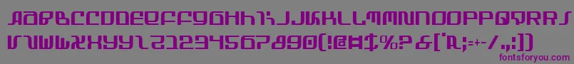 フォントInfinityFormulaCondensed – 紫色のフォント、灰色の背景