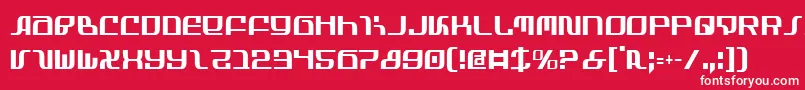 InfinityFormulaCondensed Font – White Fonts on Red Background