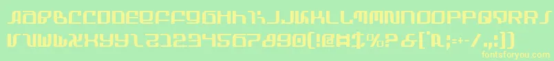 InfinityFormulaCondensed-Schriftart – Gelbe Schriften auf grünem Hintergrund