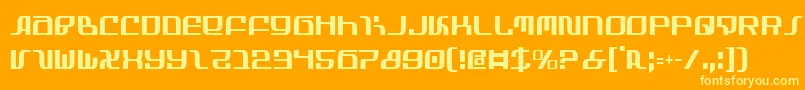 Шрифт InfinityFormulaCondensed – жёлтые шрифты на оранжевом фоне