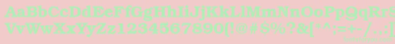 BookmangttBold Font – Green Fonts on Pink Background