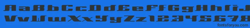 Шрифт Xeranthemum – чёрные шрифты на синем фоне