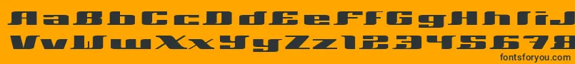 Шрифт Xeranthemum – чёрные шрифты на оранжевом фоне