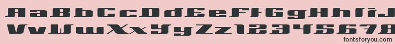 Xeranthemum-fontti – mustat fontit vaaleanpunaisella taustalla