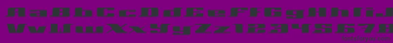 フォントXeranthemum – 紫の背景に黒い文字