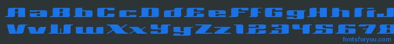 Шрифт Xeranthemum – синие шрифты на чёрном фоне