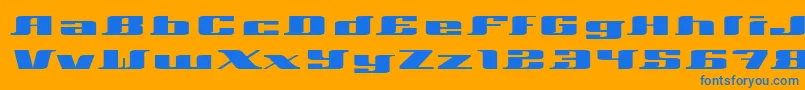 Шрифт Xeranthemum – синие шрифты на оранжевом фоне