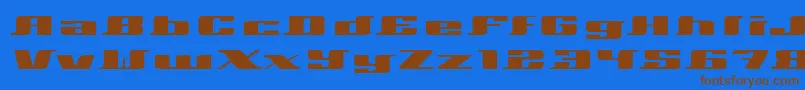 Шрифт Xeranthemum – коричневые шрифты на синем фоне