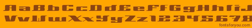 Шрифт Xeranthemum – коричневые шрифты на оранжевом фоне