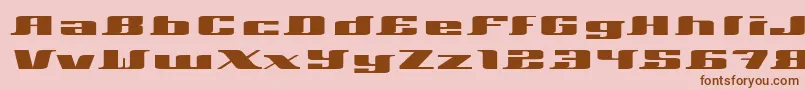 フォントXeranthemum – ピンクの背景に茶色のフォント