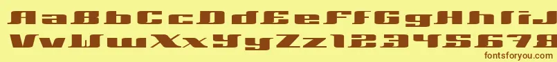 Xeranthemum-fontti – ruskeat fontit keltaisella taustalla